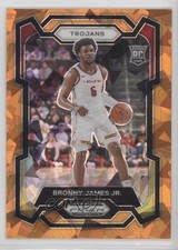 2024-25 Panini Prizm Draft Picks Orange Ice Prizm Bronny James Jr #86 1nu2