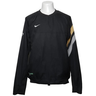 Nike, Anorak, Größe: L, Grau/Gelb/Weiß, Polyester, Streifen, Herren #cnY