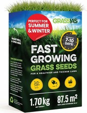 Grassias Fast Growing Lawn Seed 1.70KG – Hardwearing Pet Friendly Defra Approved 15.29 per kilo