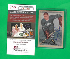FERN FLAMAN 1953-54 PARKHURST TORONTO MAPLE LEAFS JSA CERTIFIED AUTOGRAPH CARD