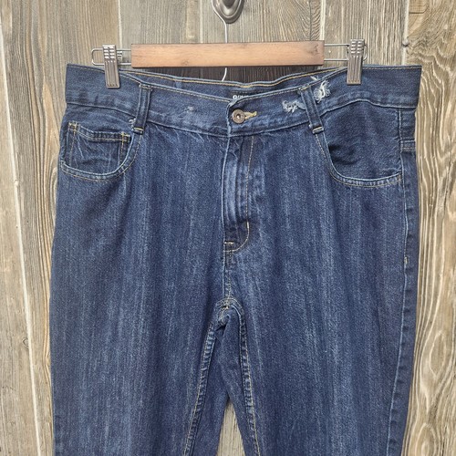 Vintage Qruel Jeans Herren 38 Baggy Y2k Skater Straight Loose Dark Wash Stickerei - Bild 3 von 14