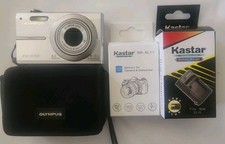 Olympus FE-370 8.0MP Digital Camera -Silver- BATTERY/ CHARGER TESTED Parts Only