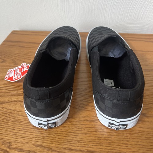 Vans Men's Classic Checkerboard Black Slip On Skate Shoes - NWB - Picture 5 of 19