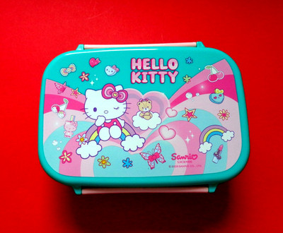Hello Kitty Snackbox Kinder Brotdose Lunchbox hellgrün