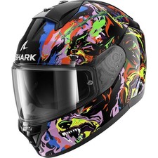 CASCO INTEGRALE RIDILL 2 RAGING BEAST BLACK VIOLET YELLOW | SHARK | NUOVO - Moto