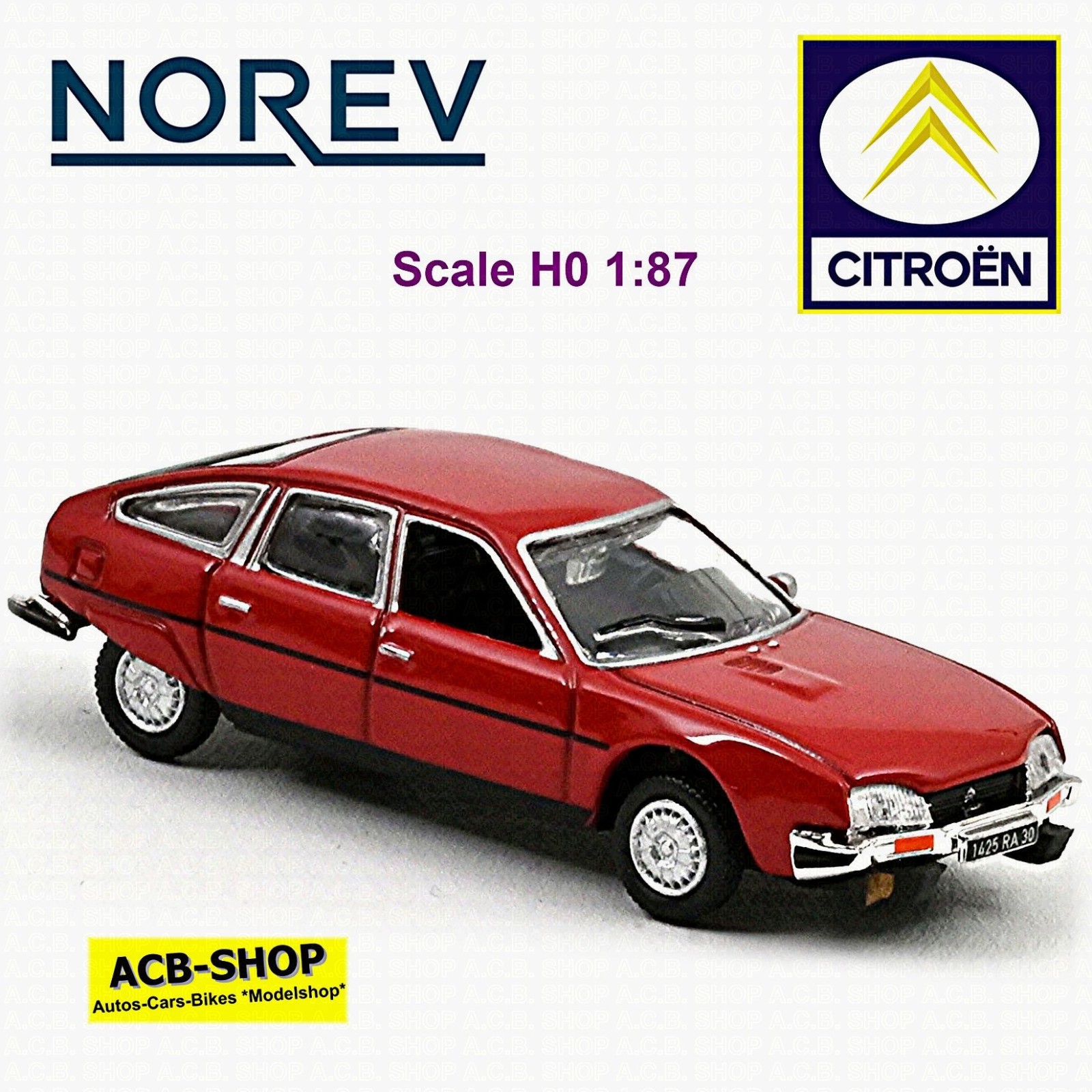 Citroën CX 2400 GTI Sedan 1974-85 Red 1:87 Norev 159025
