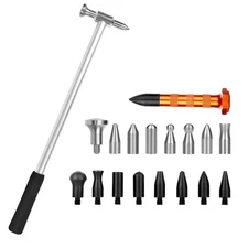 Paintless Dent Repair Tools Car Dent Removal Hammer Aluminum Tap Down Tools w...