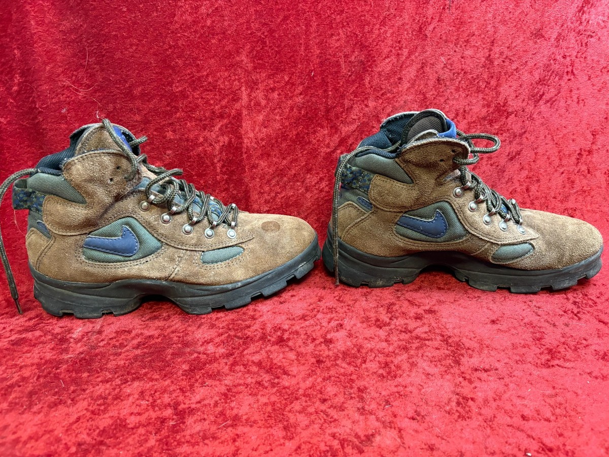 Vintage Nike ACG Air Makalu II Trail Hiking Boots Brown Green 