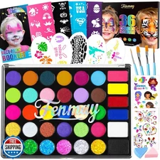 Face Painting Kit for Kids, 36 Colors XL Face Paint Makeup Palette, Non-Toxic