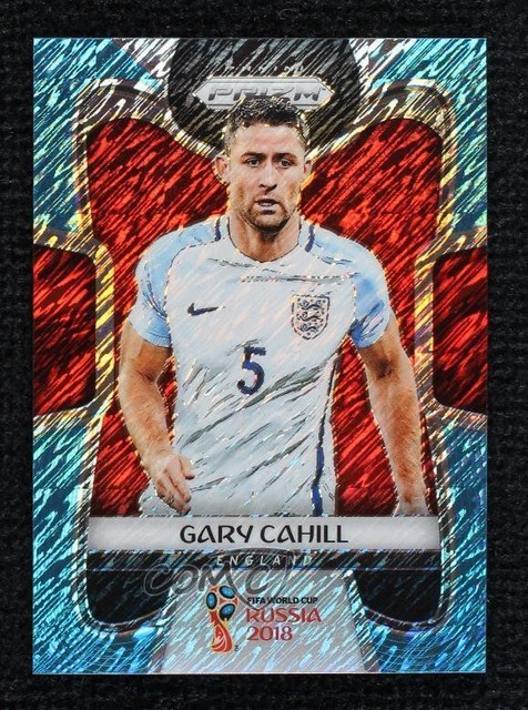 2018 Panini Prizm World Cup Blue Shimmer Prizm 4/5 Gary Cahill #64