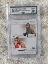 Mike Tyson, Floyd Mayweather Jr 2022 Leaf Exclusive Legends Edition Gem Mint 10