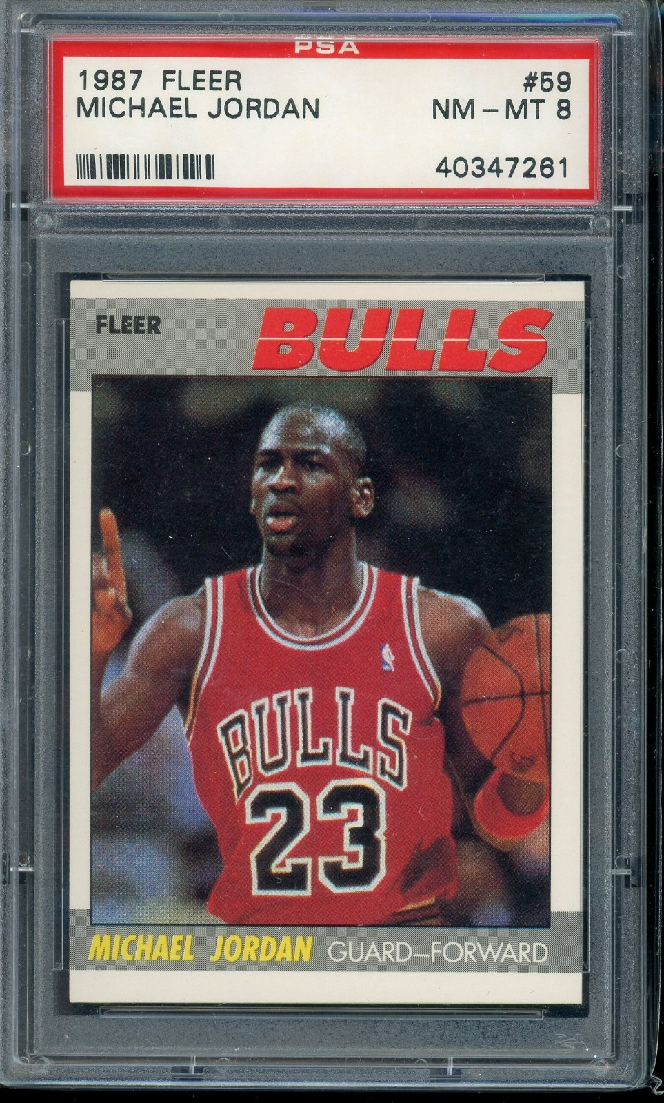 1987 FLEER #59 MICHAEL JORDAN PSA 8