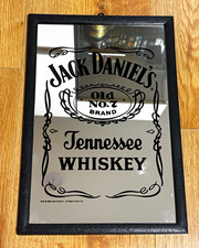 Jack Daniel's Old No. 7 Tennessee Whiskey Bar-Spiegel im schwarzen Rahmen