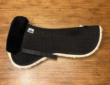 Mattes Sheepskin Half Pad In Black Size Medium Dressage Very Good Condition