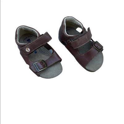 Falcotto brown leather strap sandals size 19 EU (Approx 2-3 US)