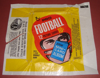 Vintage 1969 GUARANTEED ORIGINAL Topps Football Card 10¢ Wax Pack Wrapper ONLY
