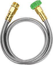 3ft Heavy Duty Stainless Steel Garden Hose Metal Flexible Non Kink Water Hose