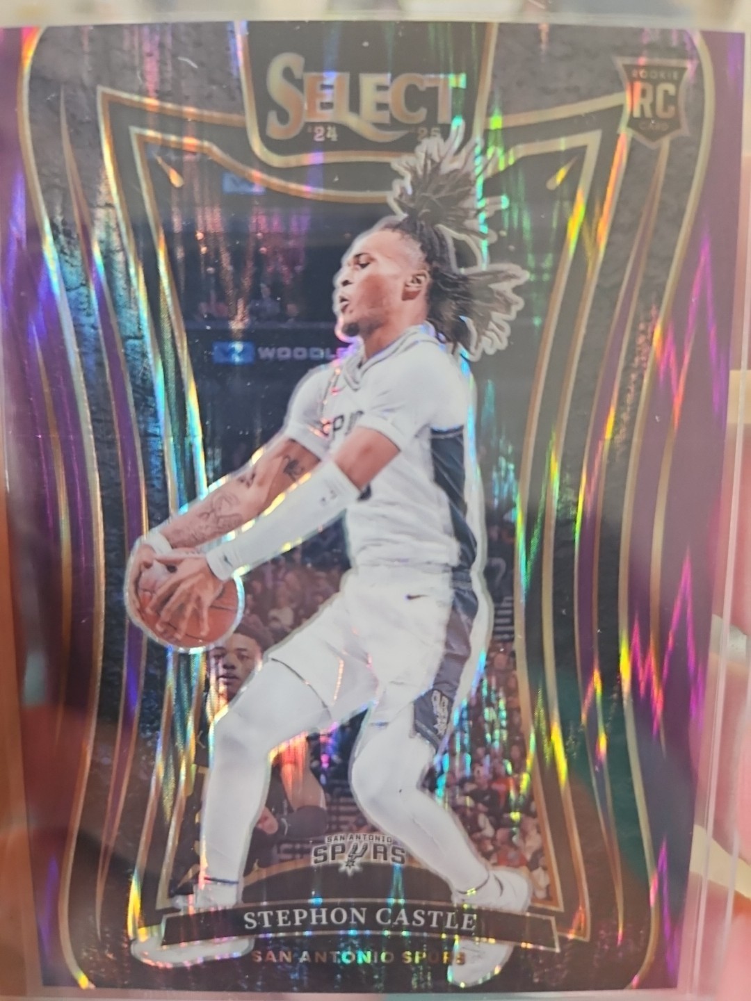 2024-25 Panini Select - Mezzanine Stephon Castle #388 Purple Flash Prizm /249 RC