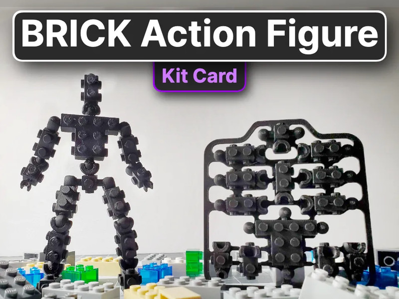 Brick Action Figure Kit Card Assembled Building Block Toy Robot Model Gift