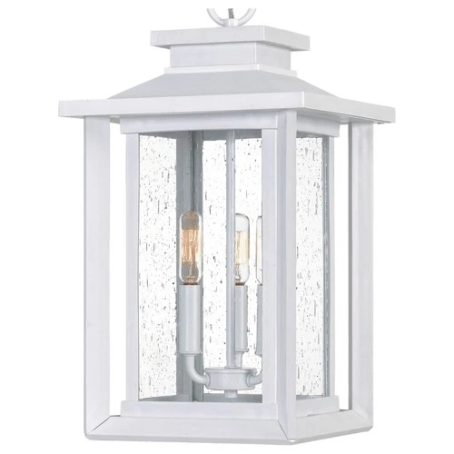 Wakefield 3-Light Outdoor Hanging Lantern in Matte White - Picture 5 of 7