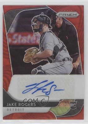 2020 Panini Prizm Rookie Red Wave Prizm 31/75 Jake Rogers #RA-JR Auto RC 0a4s