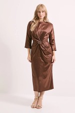 Principles Brown Fit & Flare Dress Womens Party Dresses