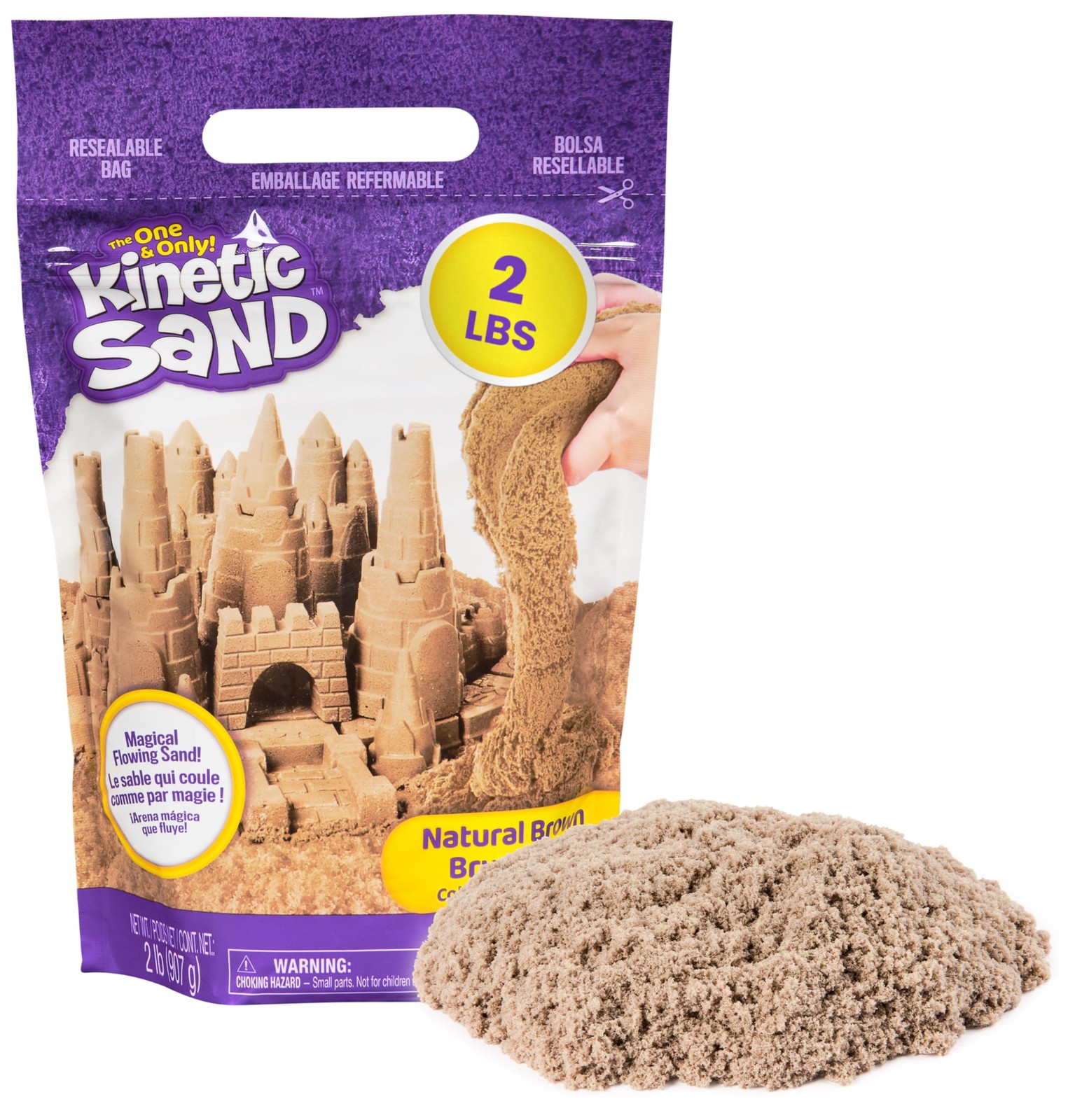 The Original Mouldable Sensory Play Sand, Brown, 906 g (Package may vary)