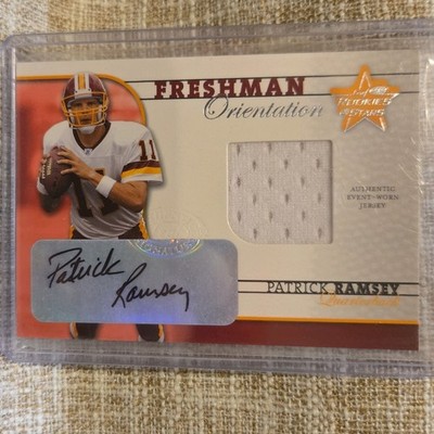 Donruss 2002 Leaf Rookies & Stars Patrick Ramsey Auto Jersey Patch RC 004/650 
