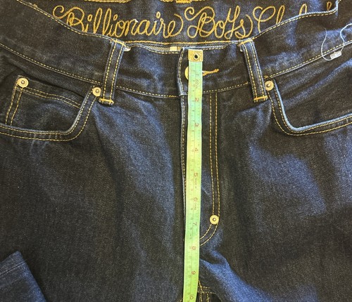 Billionaire Boys Club Blue Denim Jeans Embroidered Gold Astronaut Men's 30Wx30L - Picture 10 of 11