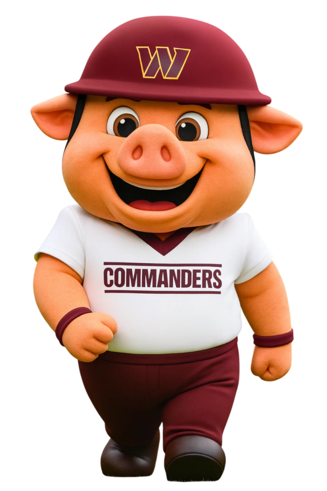 New / Washington Commanders Tuddy Mascot Tee / Wicking T-Shirt