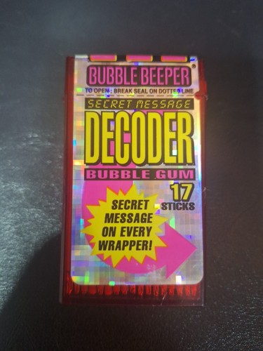 Vintage 1990's BUBBLE BEEPER Bubble Gum- RED Container - Sealed Unopened NOS!