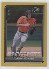 2022 Panini Three and Two Prospects Holo Gold 11/12 Colton Cowser #P-25 l5e