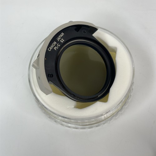 Canon PL-C 52mm Drop-in Circular Polarizing PL-C- 52 Filter w/Box & Case - Picture 5 of 5