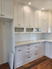 Modular Modern Antique Wood Grains Solid Oak Wood Shaker Kitchen Cabinet