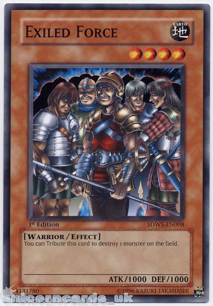 SDWS-EN008 Exiled Force 1st Edition Mint YuGiOh Card