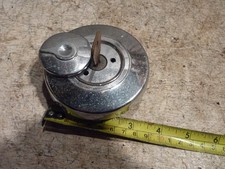 Vintage Esso Locking Petrol Cap Classic Ford etc Cars van truck fuel key chrome