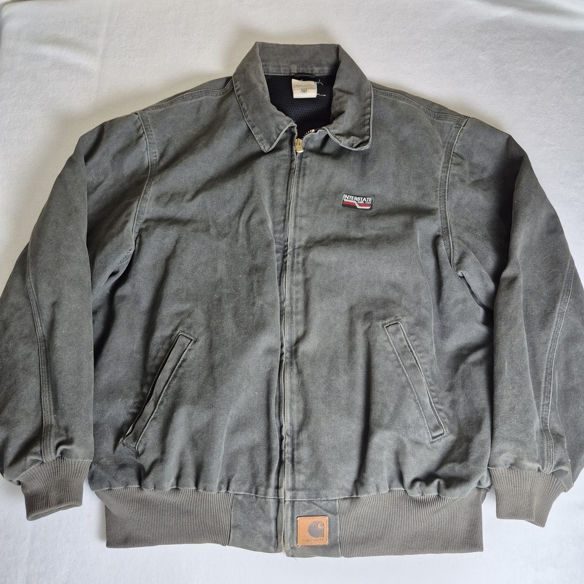 Vintage Carhartt Jacket J102 MOS Canvas XL XLarge Green Zip Up