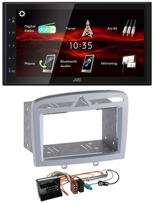 JVC USB Bluetooth MP3 DAB 2DIN Autoradio für Peugeot 308 09-13 warmsilber - Bild 1 von 4