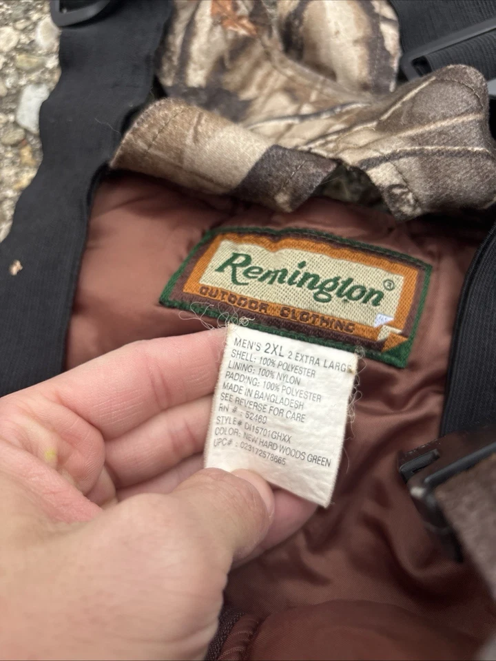 Remington Realtree Hardwood Camo Insulated Hunting Overalls Men's 2XL - Image 4 of 4