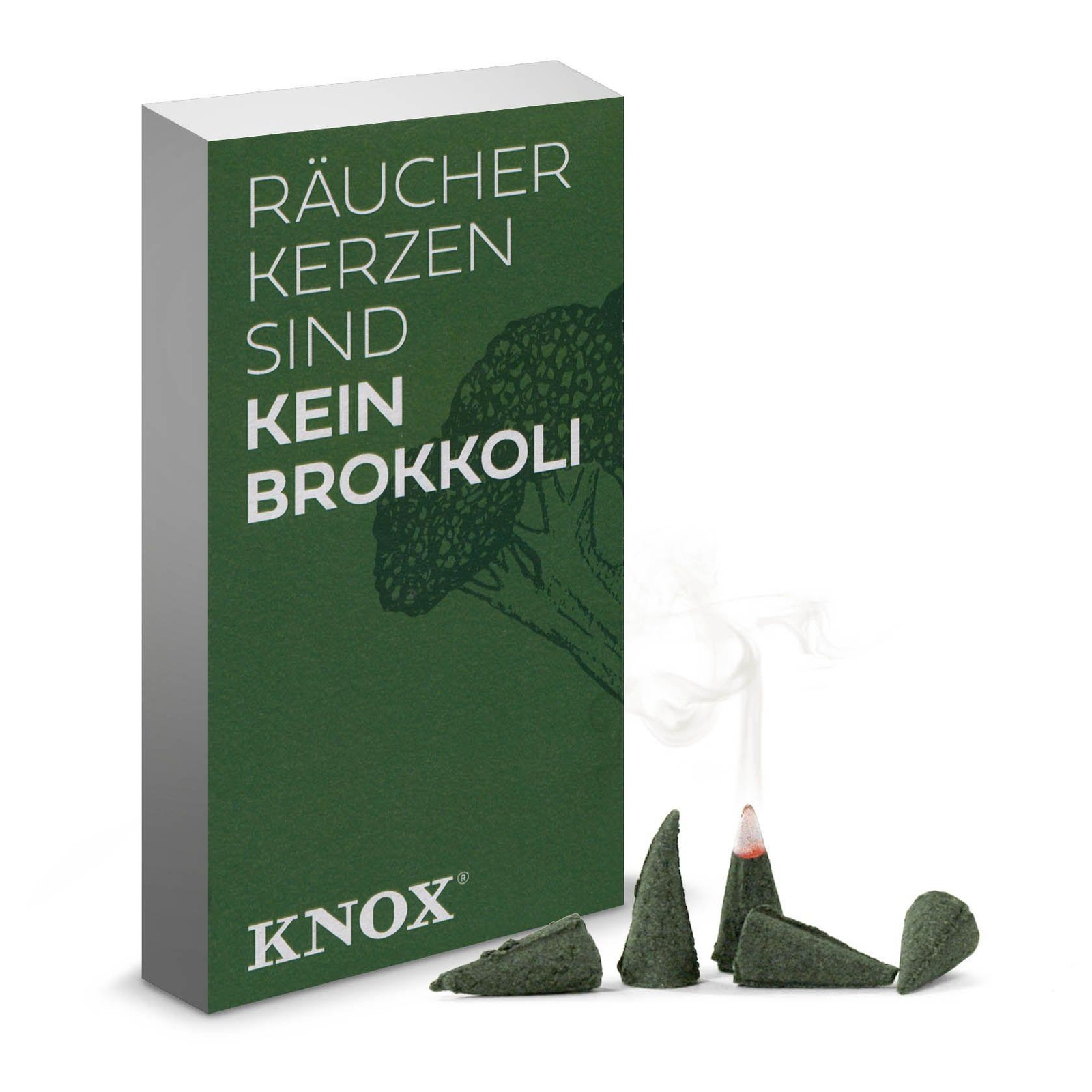 Räucherkerzen YOUNG KNOX (24) Spruch kein Brokkoli BxHxT6,5x12x2,2cm Humor Witze