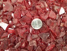 Clear Red Glass Cullet. 45 Pounds. Size 1  -