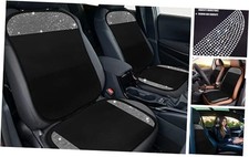 2 Pair Bling Car Seat Covers for Women Rubber Black Front Seat Cover with