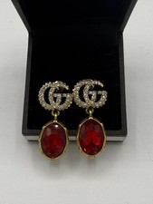 Gucci 925 silver and gold plated with red stones 