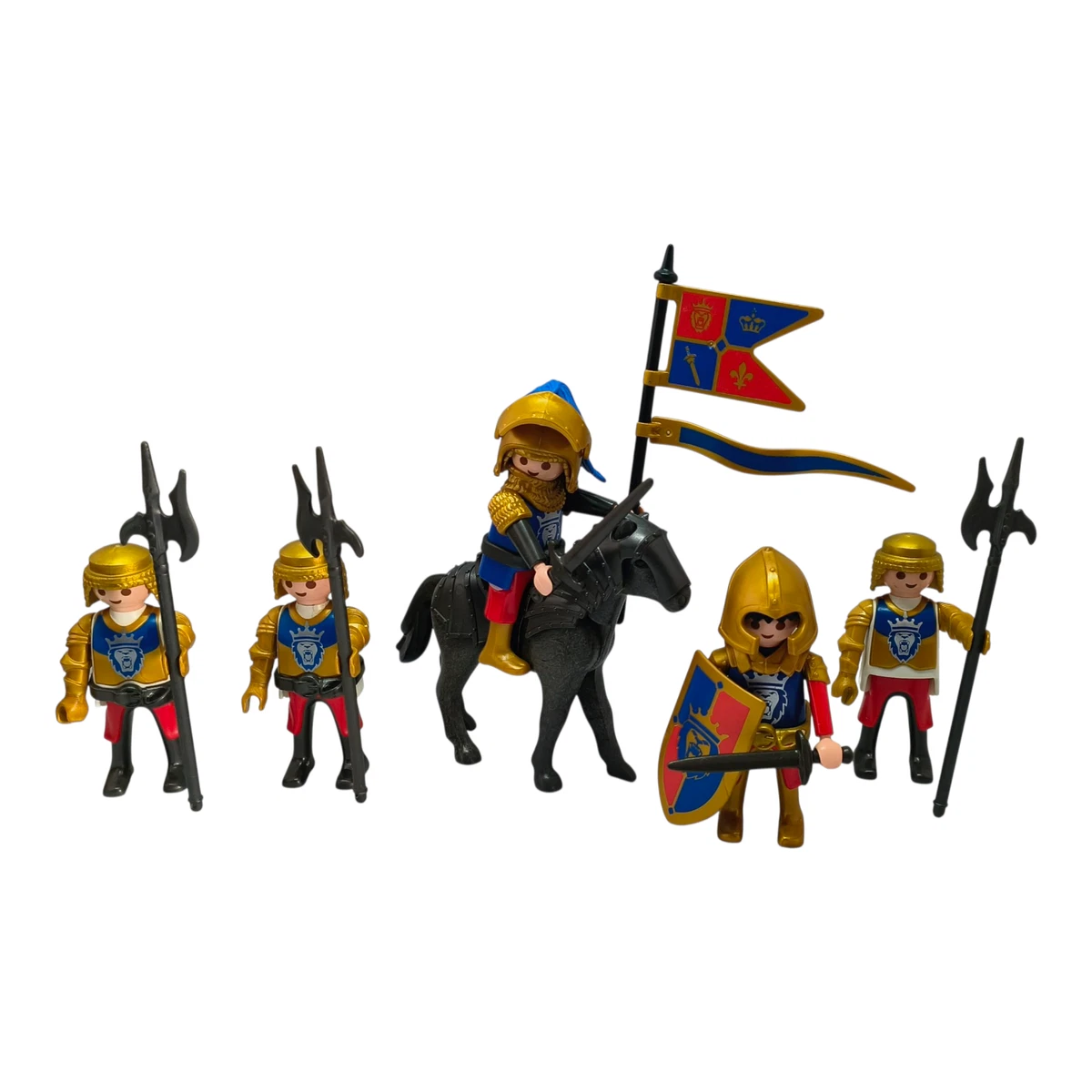 PLAYMOBIL CHEVALIER LION avec armée géante catapulte 4837 baliste 4868