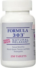 Formula 303 USP Natural Relaxant 250 Tabs Dee Cee Labs Max Strength USA Made