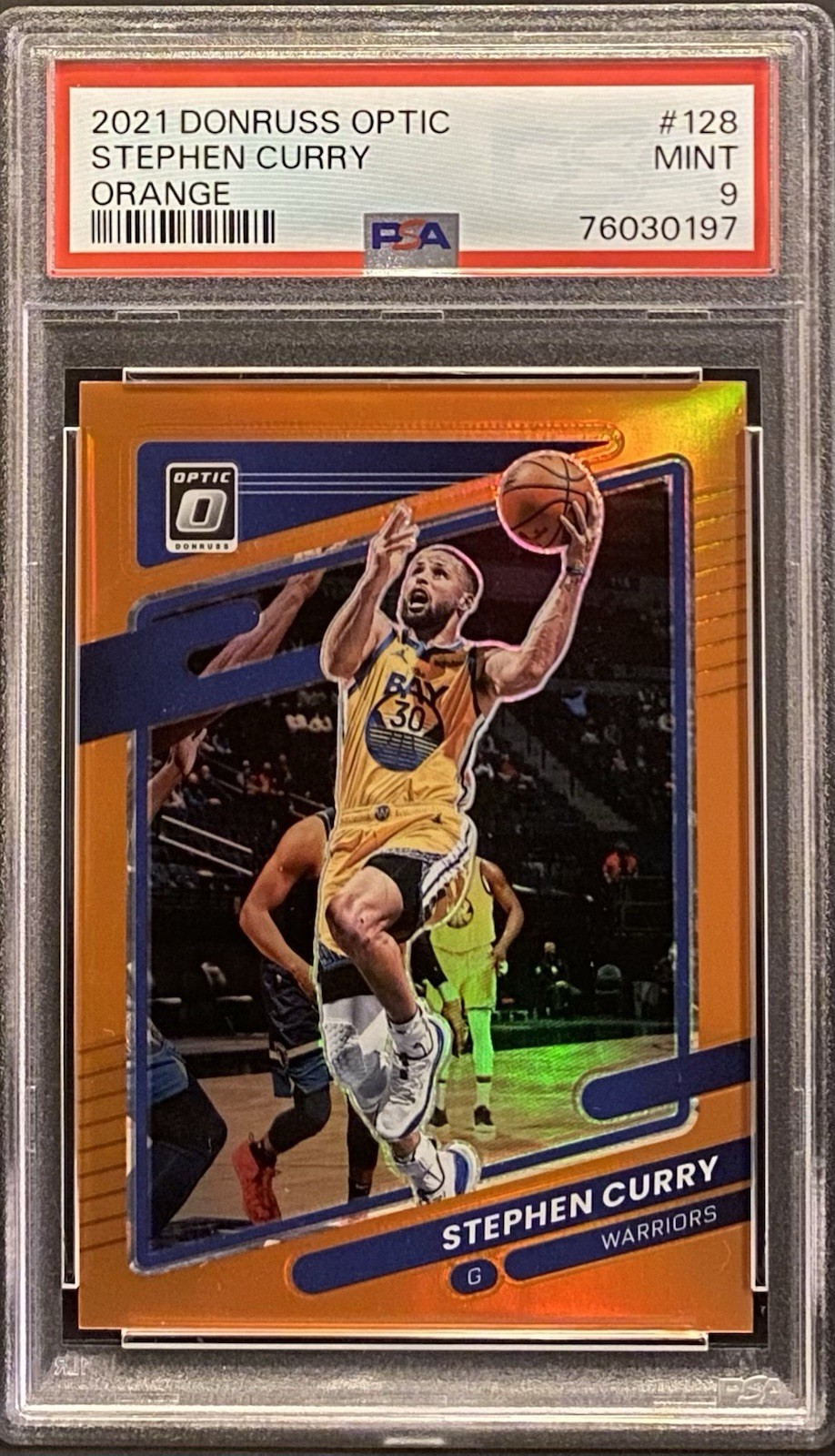 2021 Donruss Optic Stephen Curry #128 Orange PSA 9 035/199