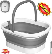 Tina plegable para ba o de pies y spa, color gris
