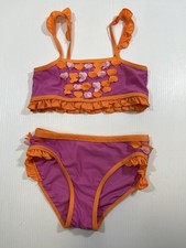 Naartjie Girls Pink Orange Butterfly 2Pc Tankini Swimwear Bathing Suit Set 9