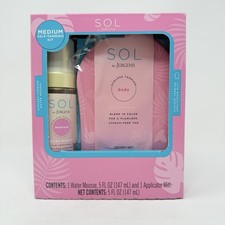 SOL by Jergens Medium Self Tanning Kit Water Mousse with Applicator Mitt NEW 