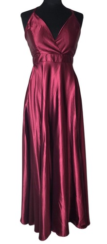 NWT Burgundy Prom Homecoming Bridesmaid Dress | Floor Length Gown | Size S